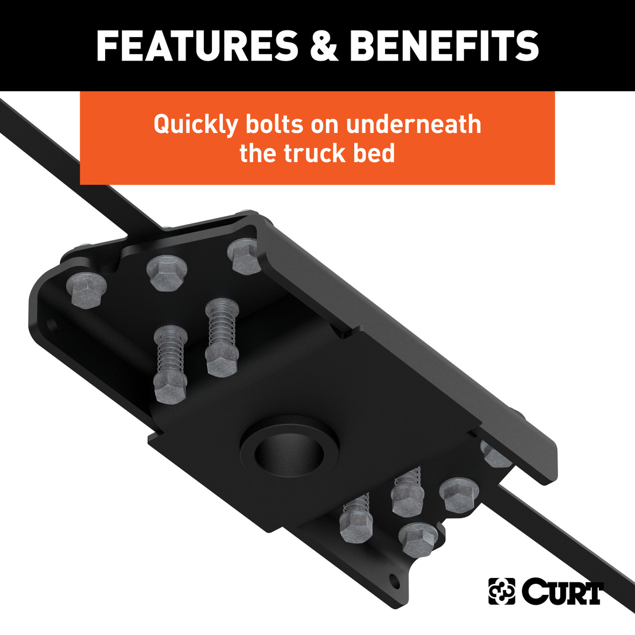 CURT OEM-Style Gooseneck Hitch, Select Ram 3500 Gooseneck Trailer Hitch