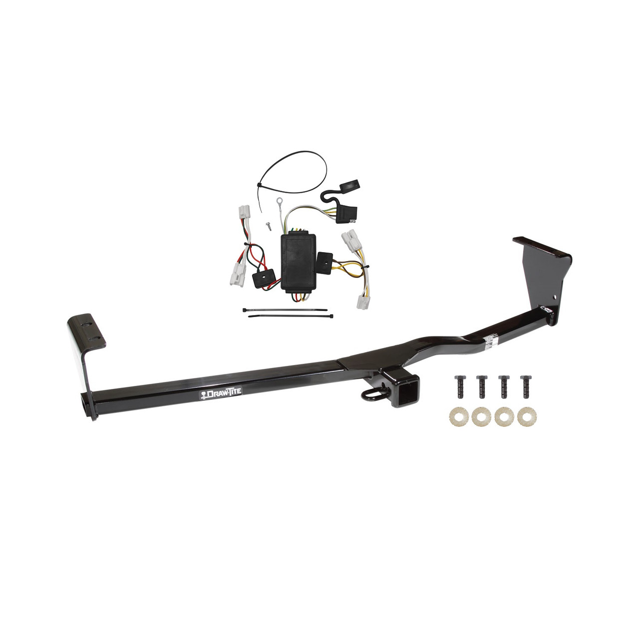 2010-2012 Hyundai Santa Fe Draw-tite Class 3 Trailer Hitch, 2 Inch Square Receiver Bundle w/ Plug-n-Play T-One Wiring Harness