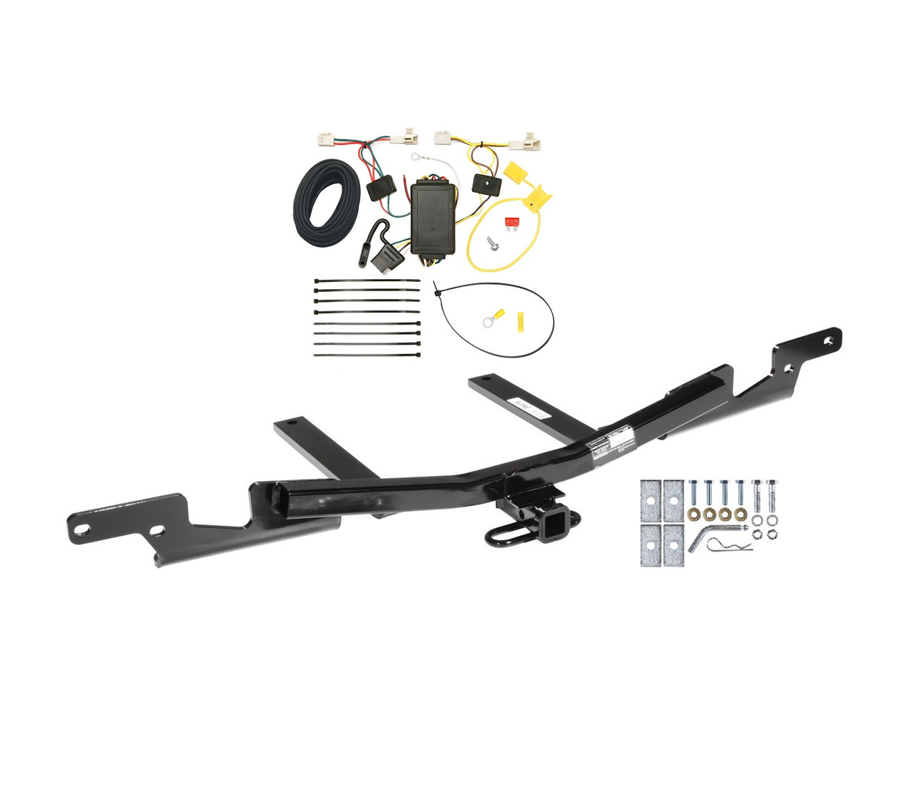 2010-2011 Toyota Camry Sedan, Except Hybrid Draw-tite Class 2 Trailer Hitch, 1-1/4 Inch Square Receiver Bundle w/ Plug-n-Play T-One Wiring Harness