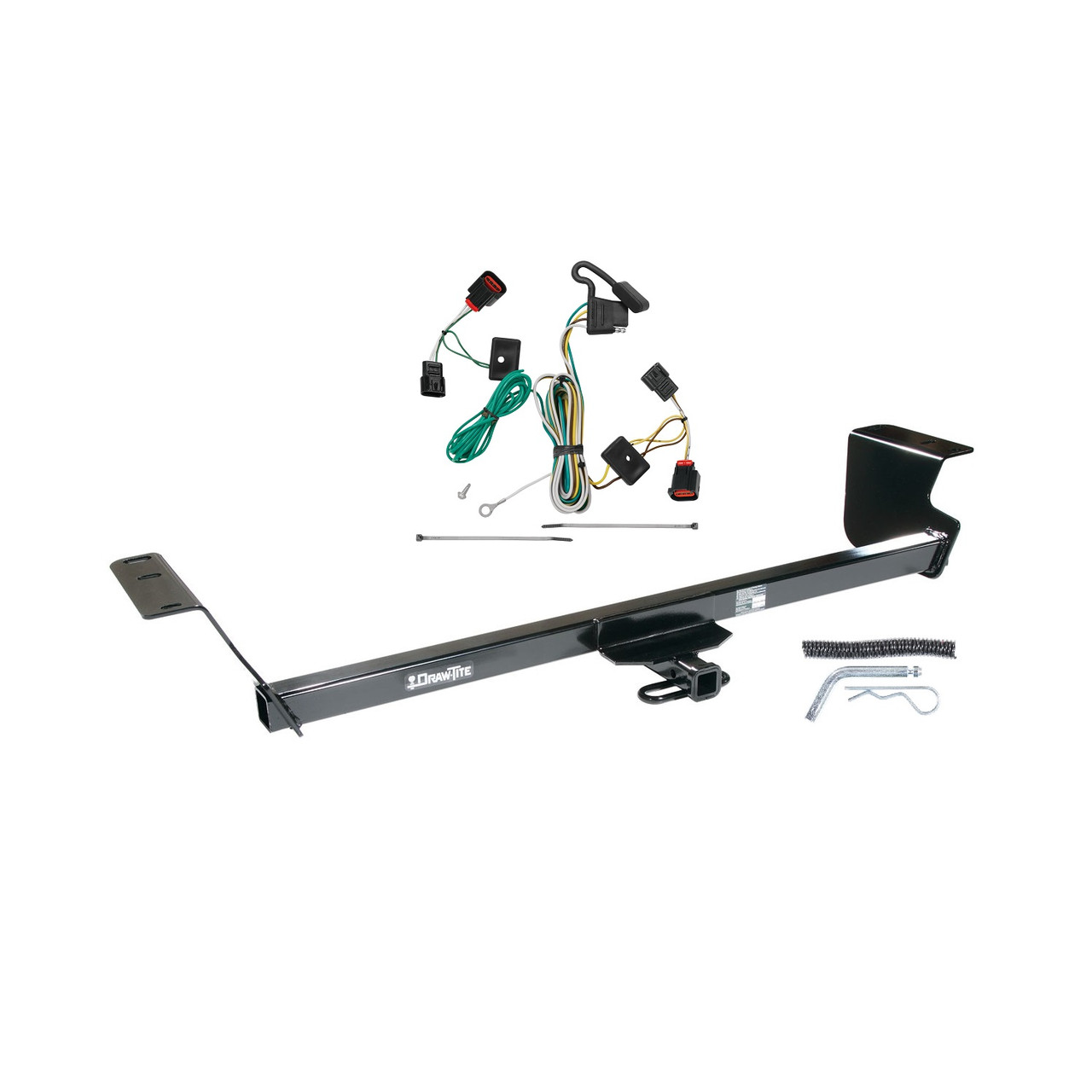 2009-2012 Volkswagen Routan Draw-tite Class 2 Trailer Hitch, 1-1/4 Inch Square Receiver Bundle w/ Plug-n-Play T-One Wiring Harness