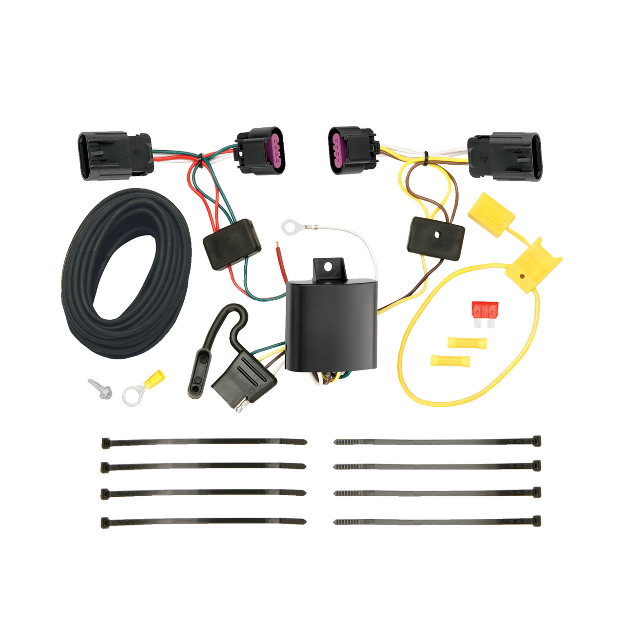 2012-2017 Buick Verano Except Turbo or w/Dual Exhaust Draw-tite Class 1 Trailer Hitch, 1-1/4 Inch Square Receiver Bundle w/ Plug-n-Play T-One Wiring Harness
