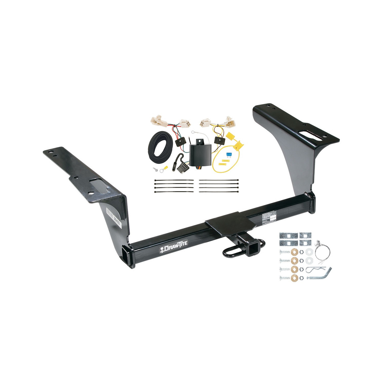 2015-2019 Subaru Legacy Sedan Draw-tite Class 2 Trailer Hitch, 1-1/4 Inch Square Receiver Bundle w/ Plug-n-Play T-One Wiring Harness