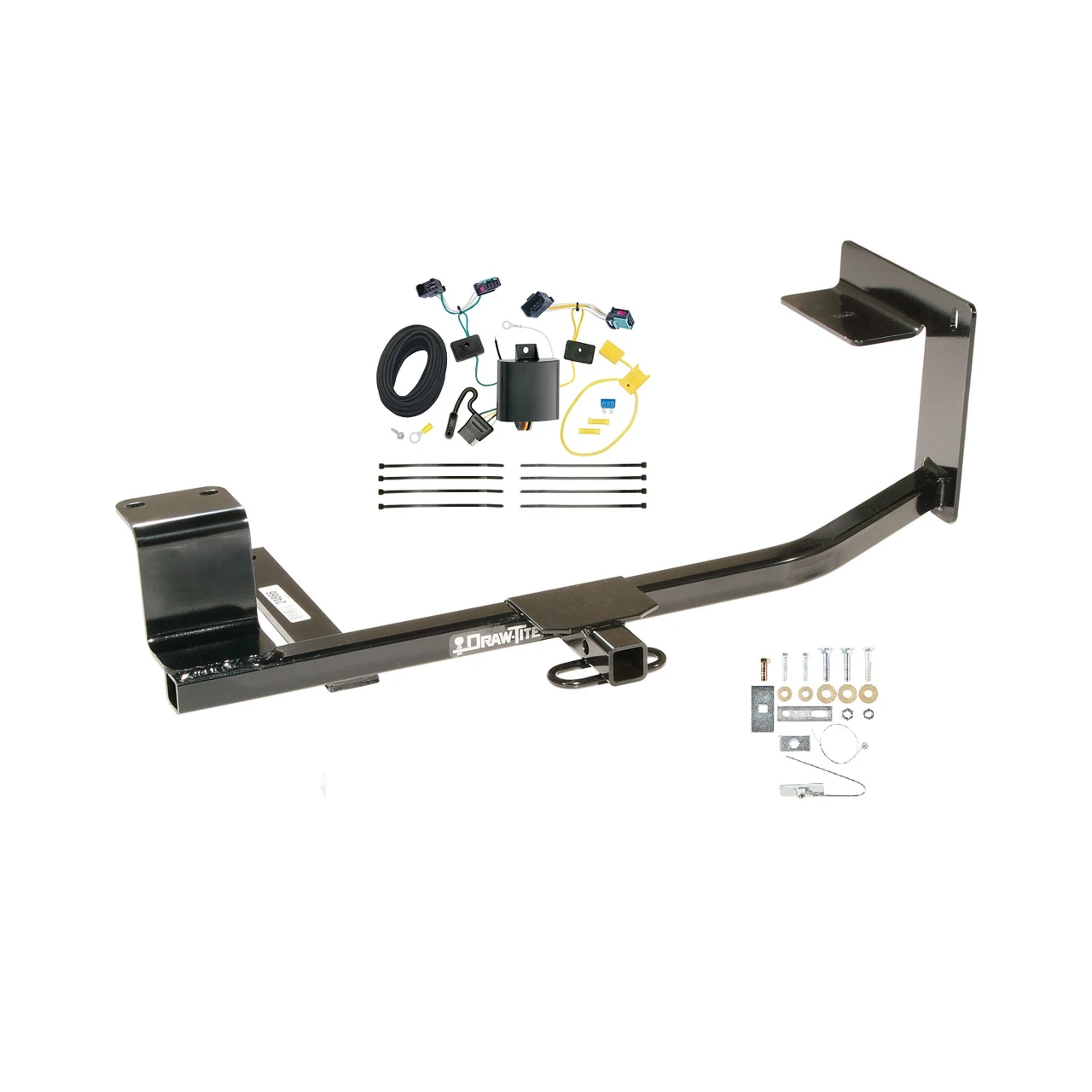 2005-2010 Volkswagen Jetta Sedan Draw-tite Class 1 Trailer Hitch, 1-1/4 Inch Square Receiver Bundle w/ Plug-n-Play T-One Wiring Harness