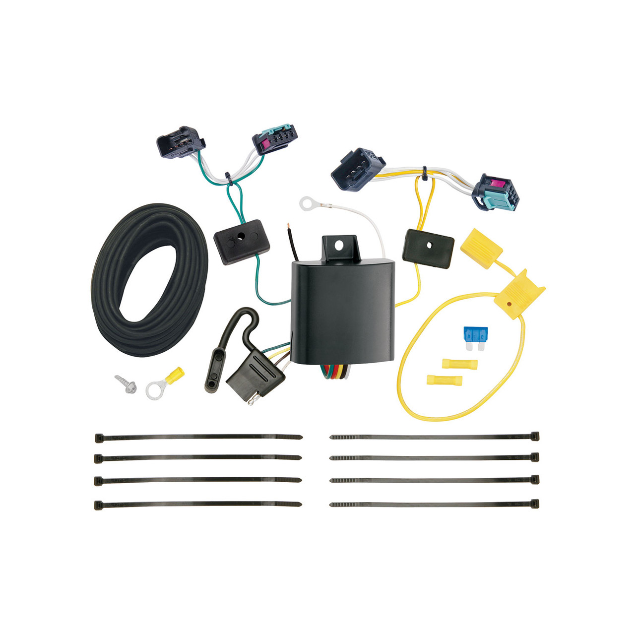 2005-2010 Volkswagen Jetta Sedan Draw-tite Class 1 Trailer Hitch, 1-1/4 Inch Square Receiver Bundle w/ Plug-n-Play T-One Wiring Harness