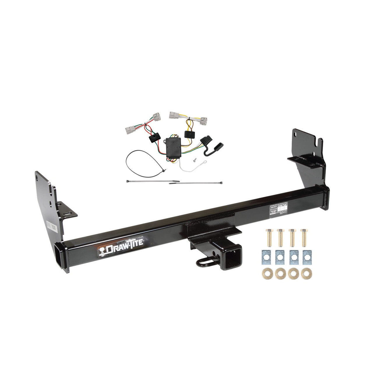 2005-2008 Toyota Tacoma Except X-Runner Draw-tite Class 3 Trailer Hitch, 2 Inch Square Receiver Bundle w/ Plug-n-Play T-One Wiring Harness