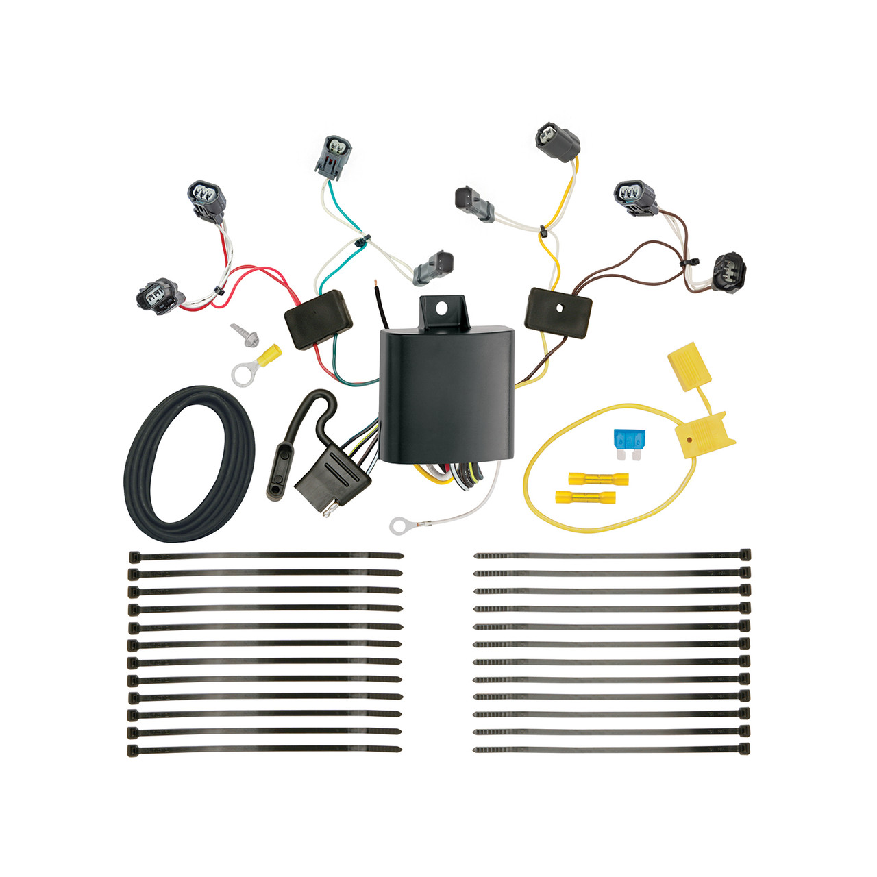 2015-2020 Honda Fit Draw-tite Class 1 Trailer Hitch, 1-1/4 Inch Square Receiver Bundle w/ Plug-n-Play T-One Wiring Harness