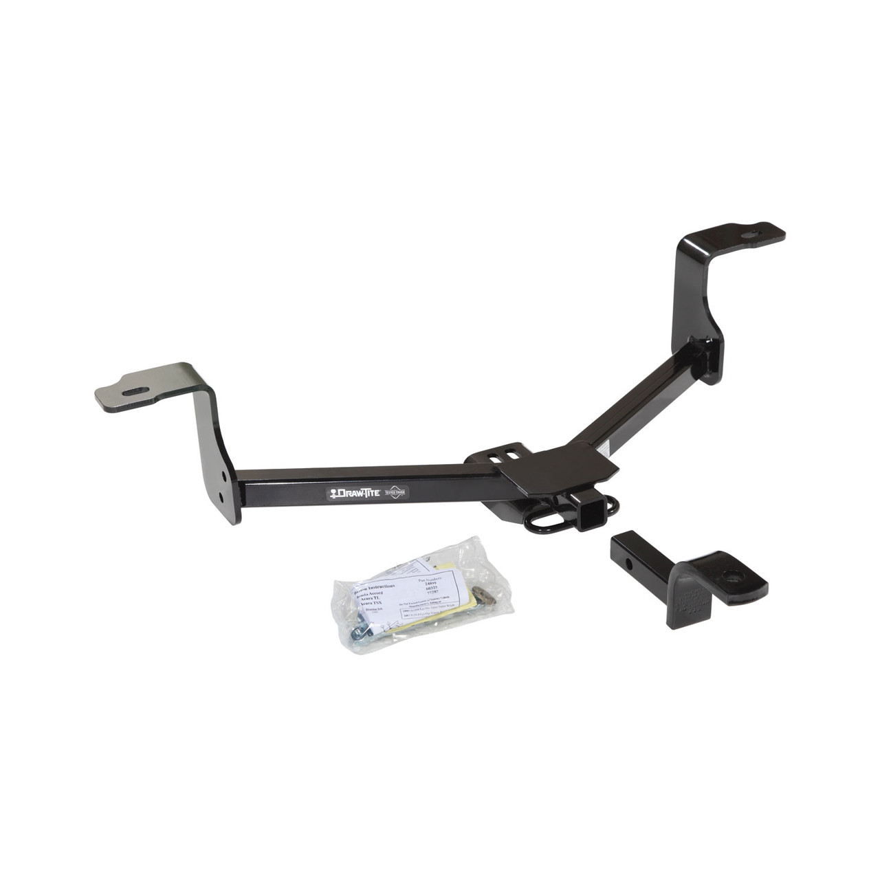 2009-2014 Acura TSX Sedan Draw-tite Class 1 Trailer Hitch, 1-1/4 Inch Square Receiver Bundle w/ Plug-n-Play T-One Wiring Harness