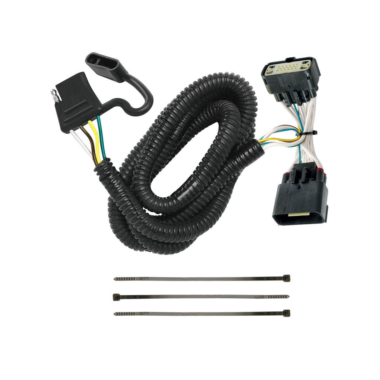 2011-2019 Ford Explorer Draw-tite Class 3 Trailer Hitch, 2 Inch Square Receiver Bundle w/ Plug-n-Play T-One Wiring Harness