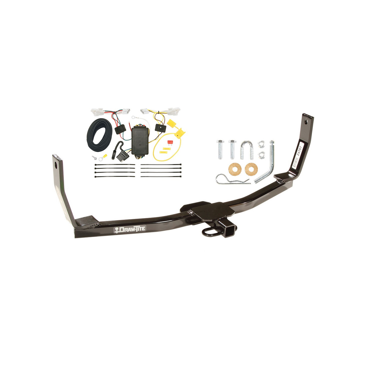 2010-2010 Hyundai Sonata Draw-tite Class 1 Trailer Hitch, 1-1/4 Inch Square Receiver Bundle w/ Plug-n-Play T-One Wiring Harness