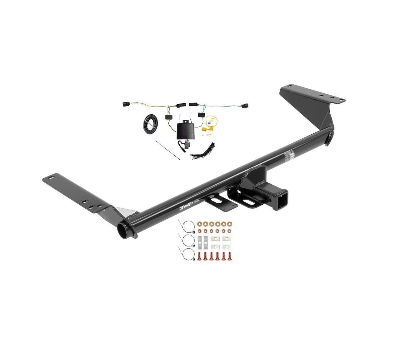2021-2024 Chrysler Pacifica Draw-Tite Class 3 Trailer Hitch, 2 Inch Square Receiver Bundle w/ Plug-n-Play T-One Wiring Harness