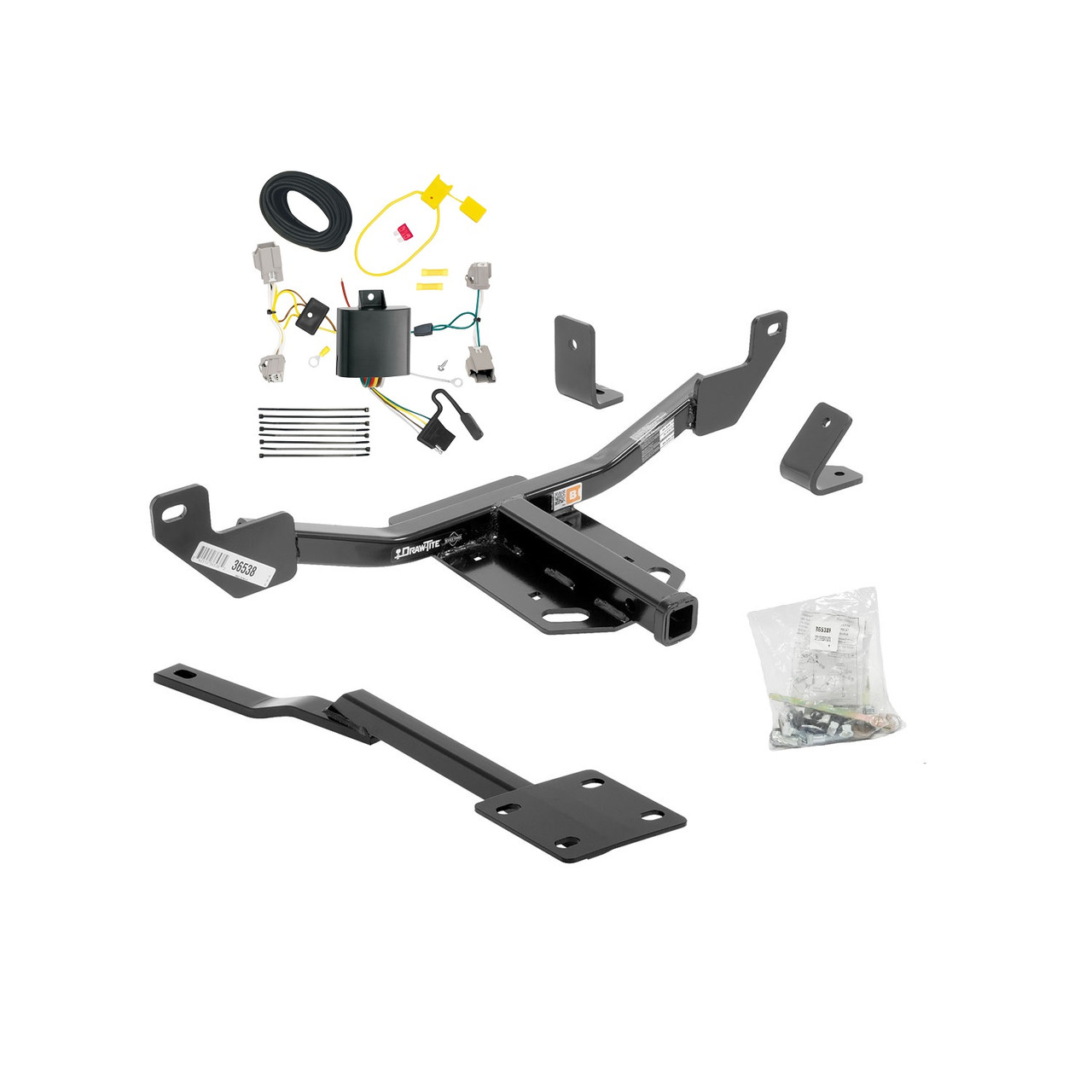 2014-2020 Chevrolet Impala Except Impala Limited Draw-tite Class 2 Trailer Hitch, 1-1/4 Inch Square Receiver Bundle w/ Plug-n-Play T-One Wiring Harness
