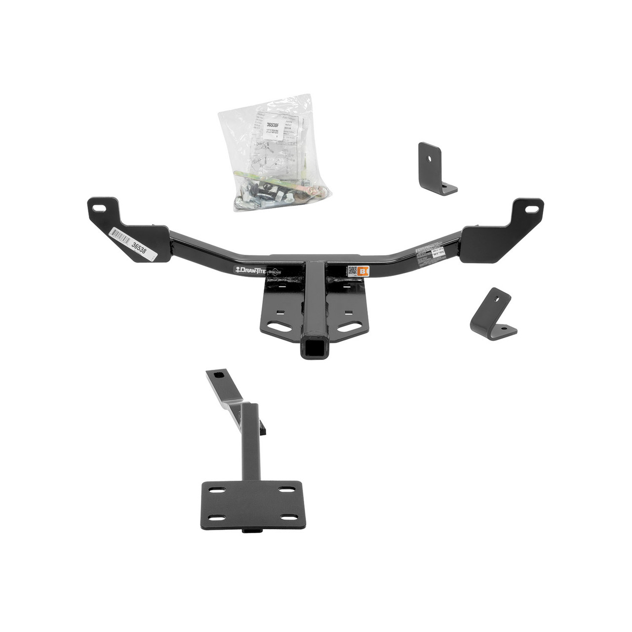 2014-2020 Chevrolet Impala Except Impala Limited Draw-tite Class 2 Trailer Hitch, 1-1/4 Inch Square Receiver Bundle w/ Plug-n-Play T-One Wiring Harness