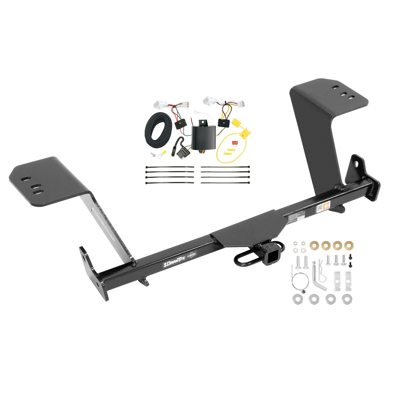 2013-2018 Lexus ES350 Except Hybrid Draw-tite Class 2 Trailer Hitch, 1-1/4 Inch Square Receiver Bundle w/ Plug-n-Play T-One Wiring Harness