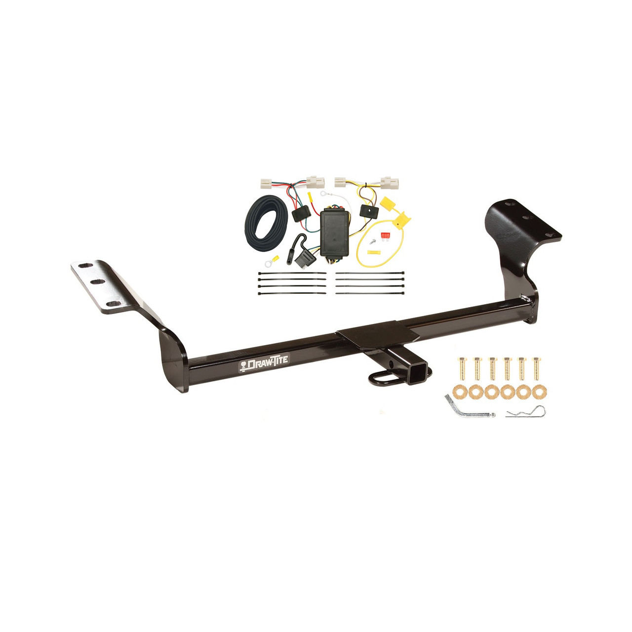 2009-2013 Toyota Matrix Draw-tite Class 1 Trailer Hitch, 1-1/4 Inch Square Receiver Bundle w/ Plug-n-Play T-One Wiring Harness
