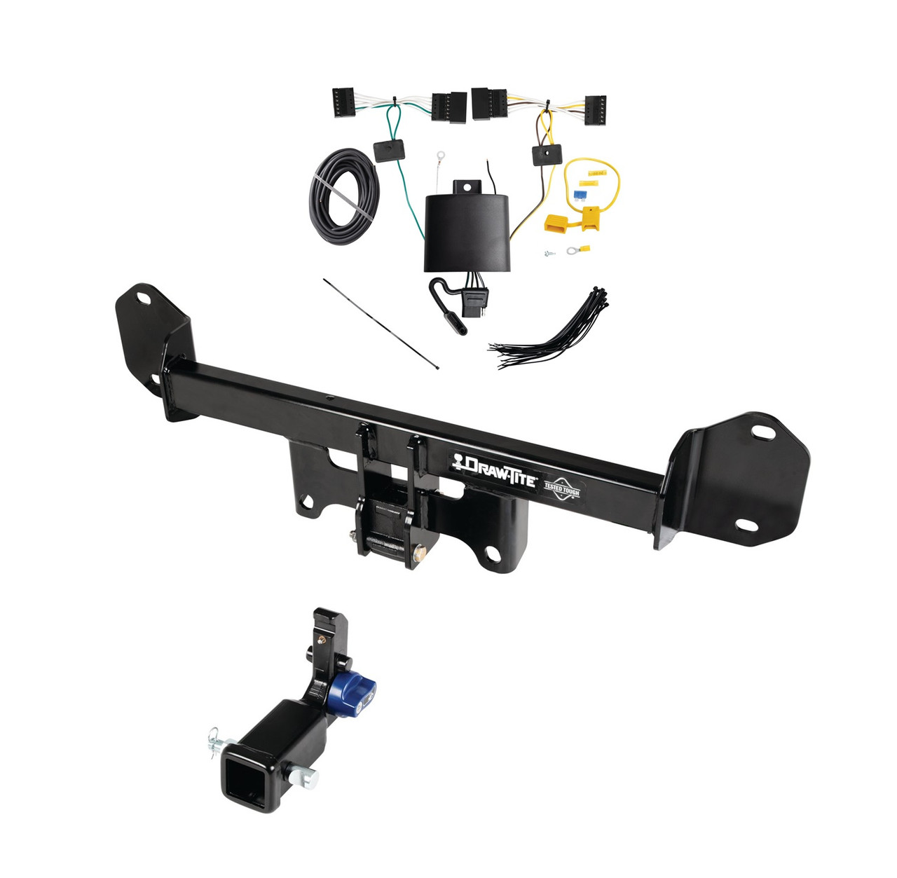 2022-2024 BMW X3 Draw-Tite Hidden Hitch Completely Hidden Trailer Hitch 2 Inch Removable Receiver Bundle w/ Plug-n-Play T-One Wiring Harness
