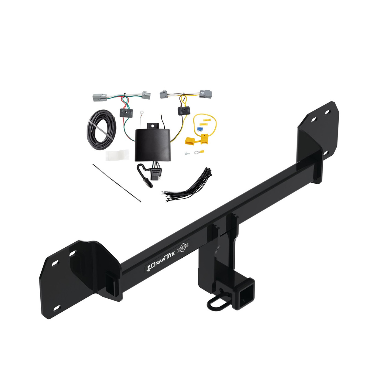 2019-2023 Volvo XC40 Draw-tite Class 3 Trailer Hitch, 2 Inch Square Receiver Bundle w/ Plug-n-Play T-One Wiring Harness