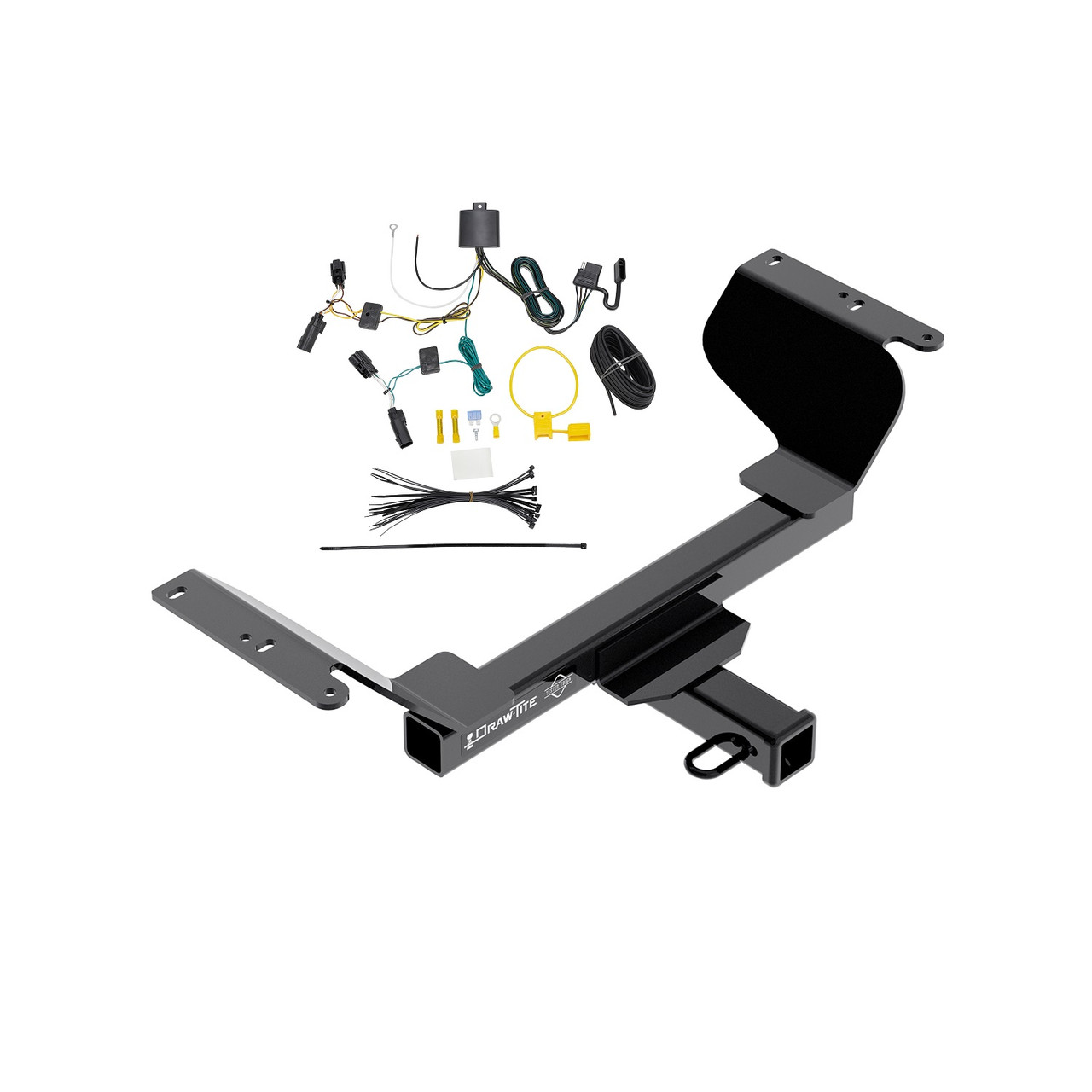 2018-2024 GMC Terrain Except Diesel EngineDraw-Tite Class 3 Trailer Hitch, 2 Inch Square Receiver Bundle w/ Plug-n-Play T-One Wiring Harness