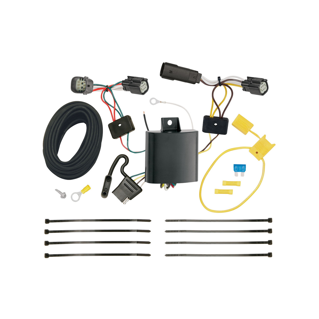 2015-2018 Ford Edge Titanium and Sport Draw-tite Class 3 Trailer Hitch, 2 Inch Square Receiver Bundle w/ Plug-n-Play T-One Wiring Harness