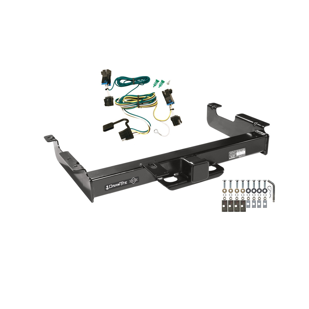 2003-2003 GMC Savana 3500 Draw-tite Titan Class 5 Trailer Hitch, 2-1/2 Inch Square Receiver Bundle w/ Plug-n-Play T-One Wiring Harness
