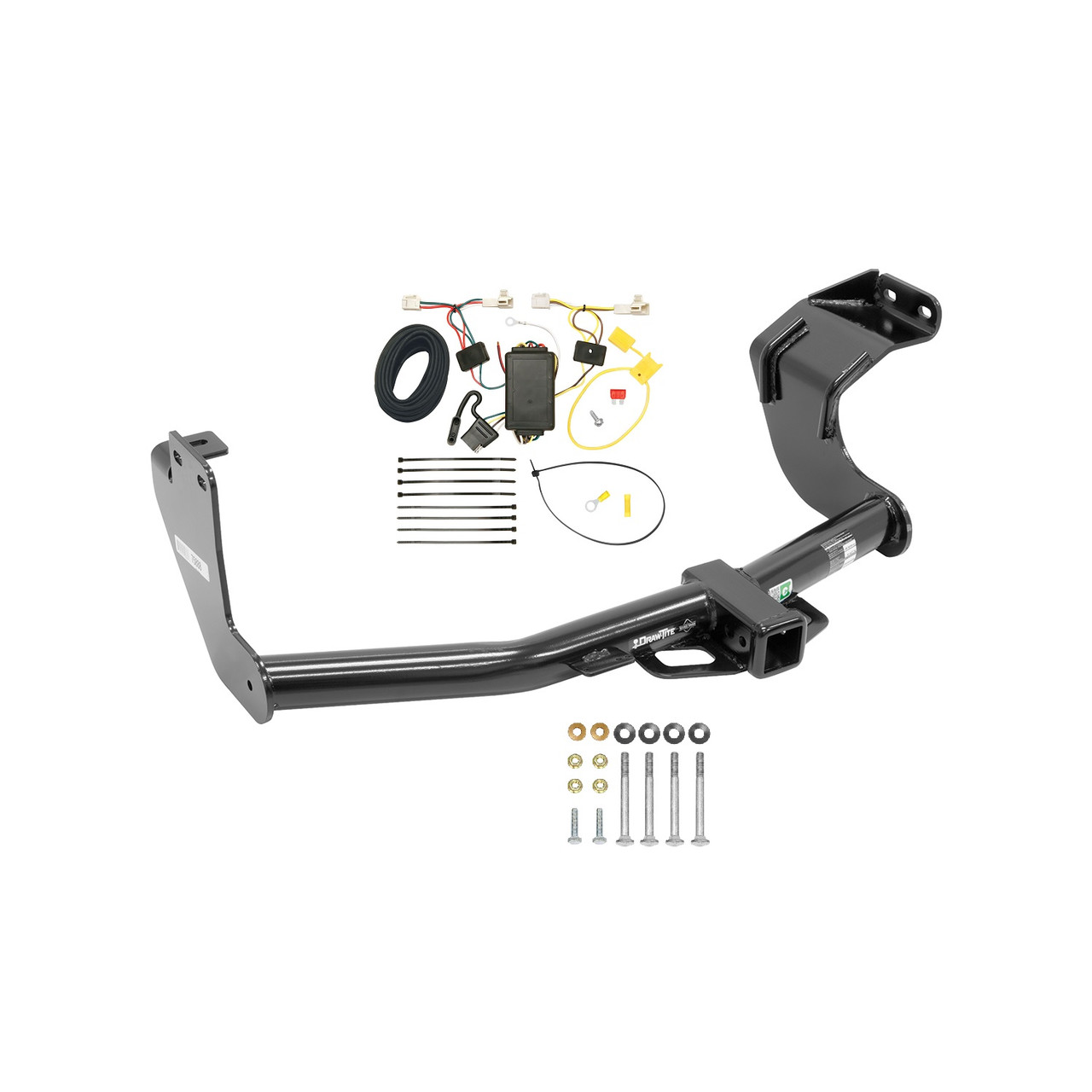 2014-2021 Mitsubishi Outlander Except Outlander Sport or PHEV Draw-tite Class 3 Trailer Hitch, 2 Inch Square Receiver Bundle w/ Plug-n-Play T-One Wiring Harness