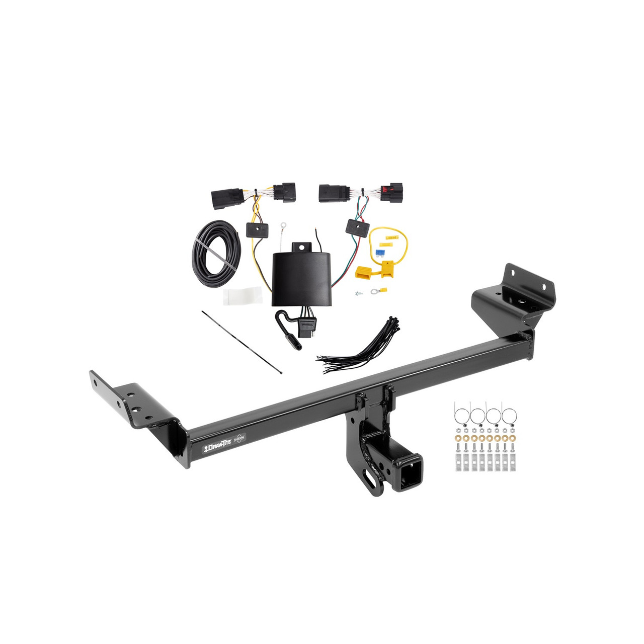 2019-2019 Lincoln Nautilus Draw-tite Class 3 Trailer Hitch, 2 Inch Square Receiver Bundle w/ Plug-n-Play T-One Wiring Harness