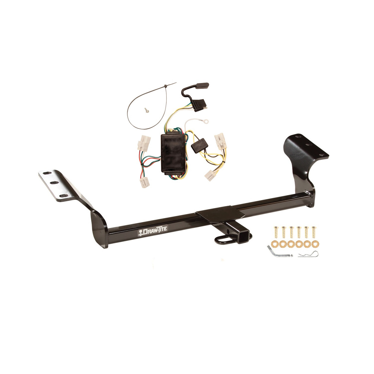 2003-2008 Toyota Matrix Draw-tite Class 1 Trailer Hitch, 1-1/4 Inch Square Receiver Bundle w/ Plug-n-Play T-One Wiring Harness