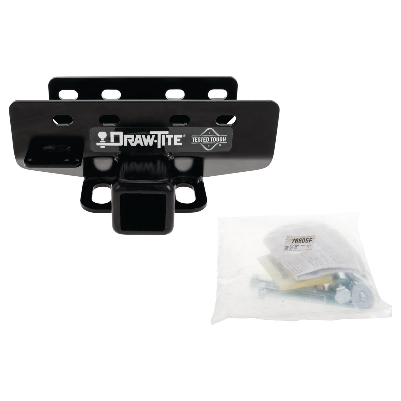 2021-2024 Ford Bronco Except w/LED Taillights or w/OEM HitchDraw-Tite Class 3 Trailer Hitch, 2 Inch Square Receiver Bundle w/ Plug-n-Play T-One Wiring Harness