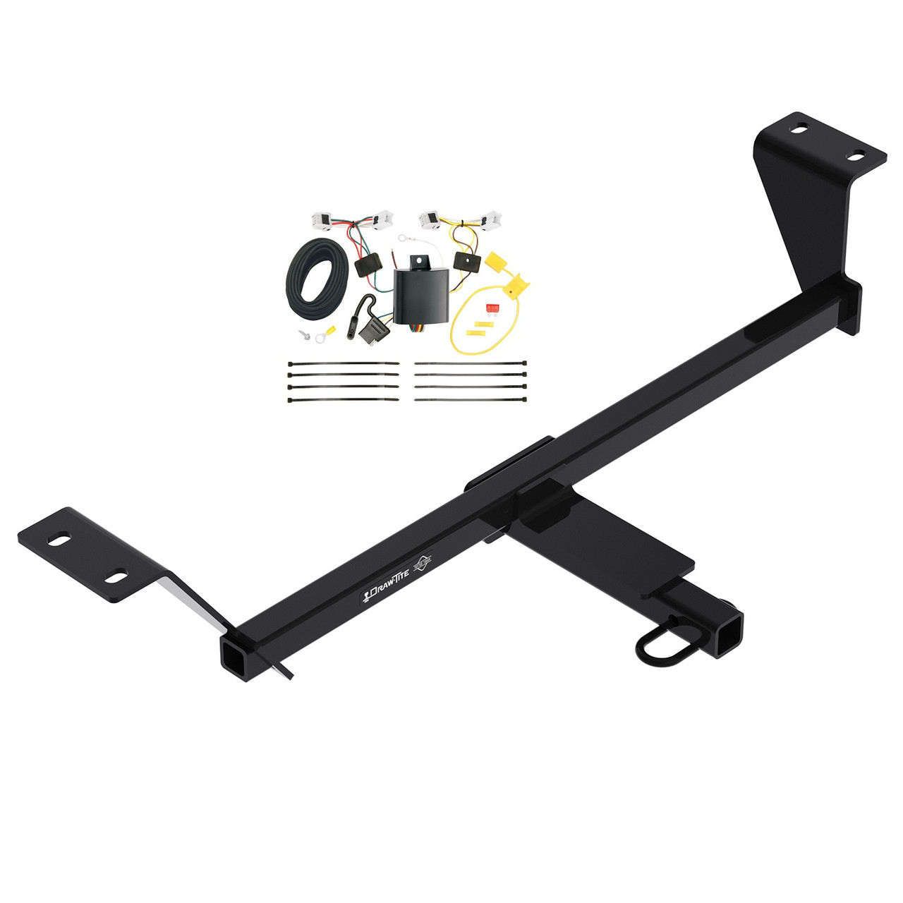 2020-2023 Nissan Sentra Except SDraw-Tite Class 1 Trailer Hitch, 1-1/4 Inch Square Receiver Bundle w/ Plug-n-Play T-One Wiring Harness