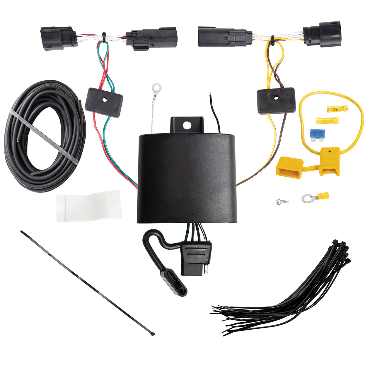 2020-2022 Ford Escape Except Plug-In-Hybrid Draw-tite Class 3 Trailer Hitch, 2 Inch Square Receiver Bundle w/ Plug-n-Play T-One Wiring Harness