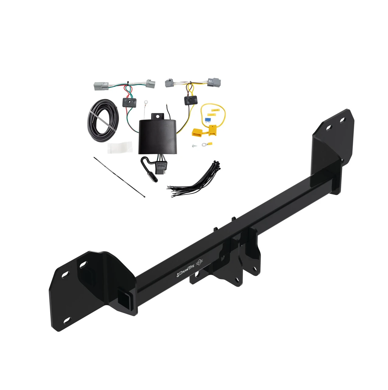 2019-2023 Volvo XC40 Draw-tite Hidden Hitch Completely Hidden Trailer Hitch 2 Inch Removable Receiver Bundle w/ Plug-n-Play T-One Wiring Harness