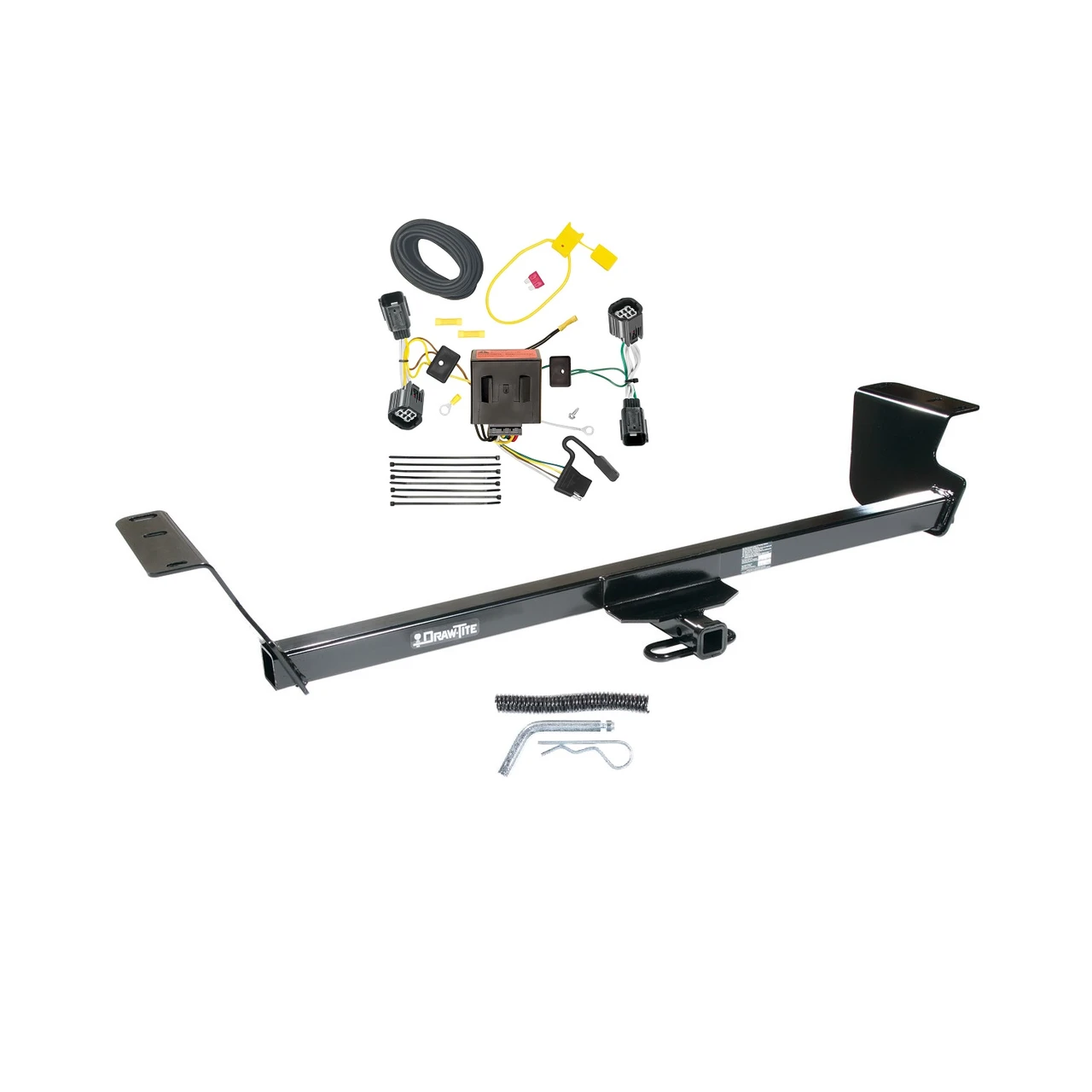 2011-2020 Dodge Grand Caravan Draw-tite Class 2 Trailer Hitch, 1-1/4 Inch Square Receiver Bundle w/ Plug-n-Play T-One Wiring Harness