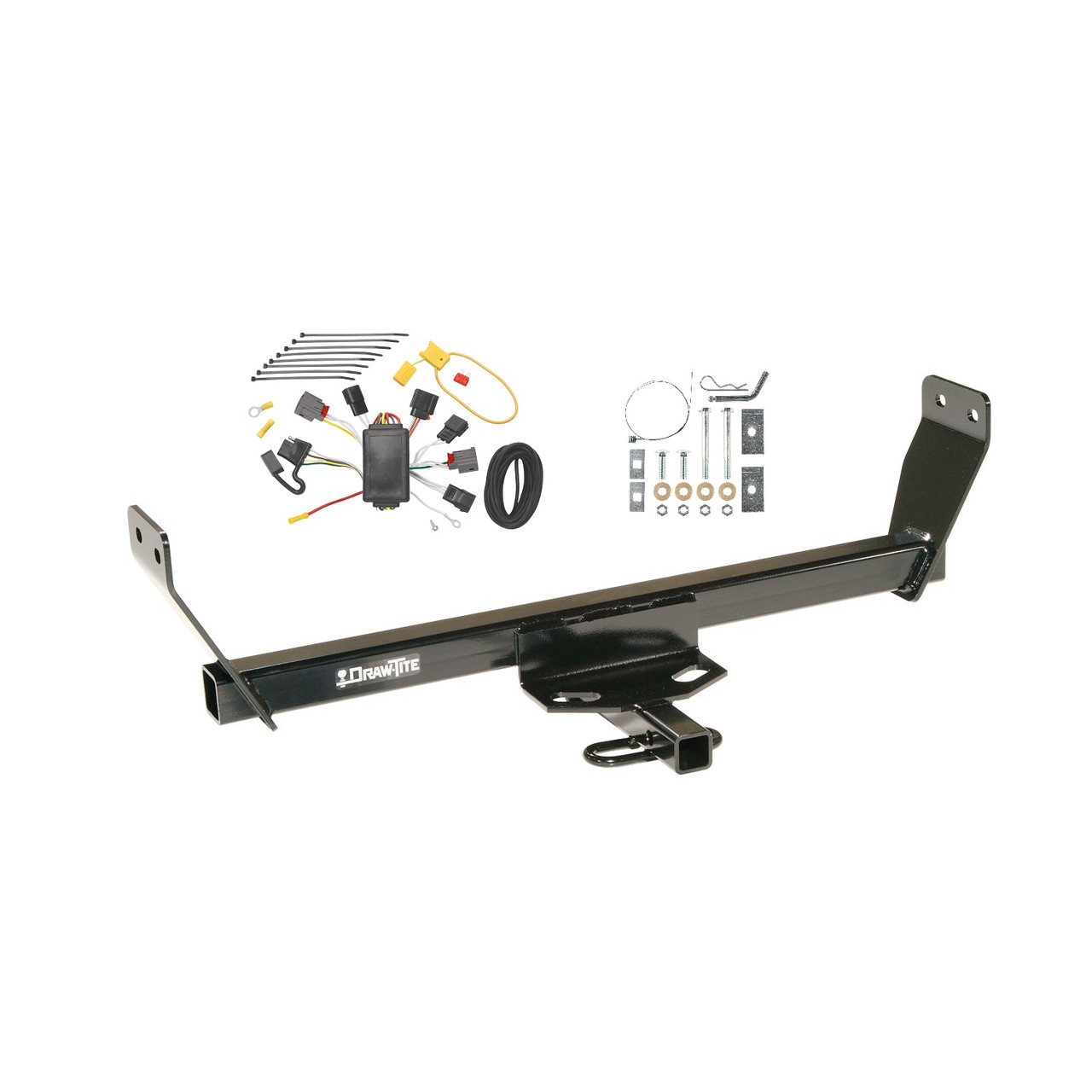 2007-2010 Chrysler Sebring Except Convertible Draw-tite Class 1 Trailer Hitch, 1-1/4 Inch Square Receiver Bundle w/ Plug-n-Play T-One Wiring Harness