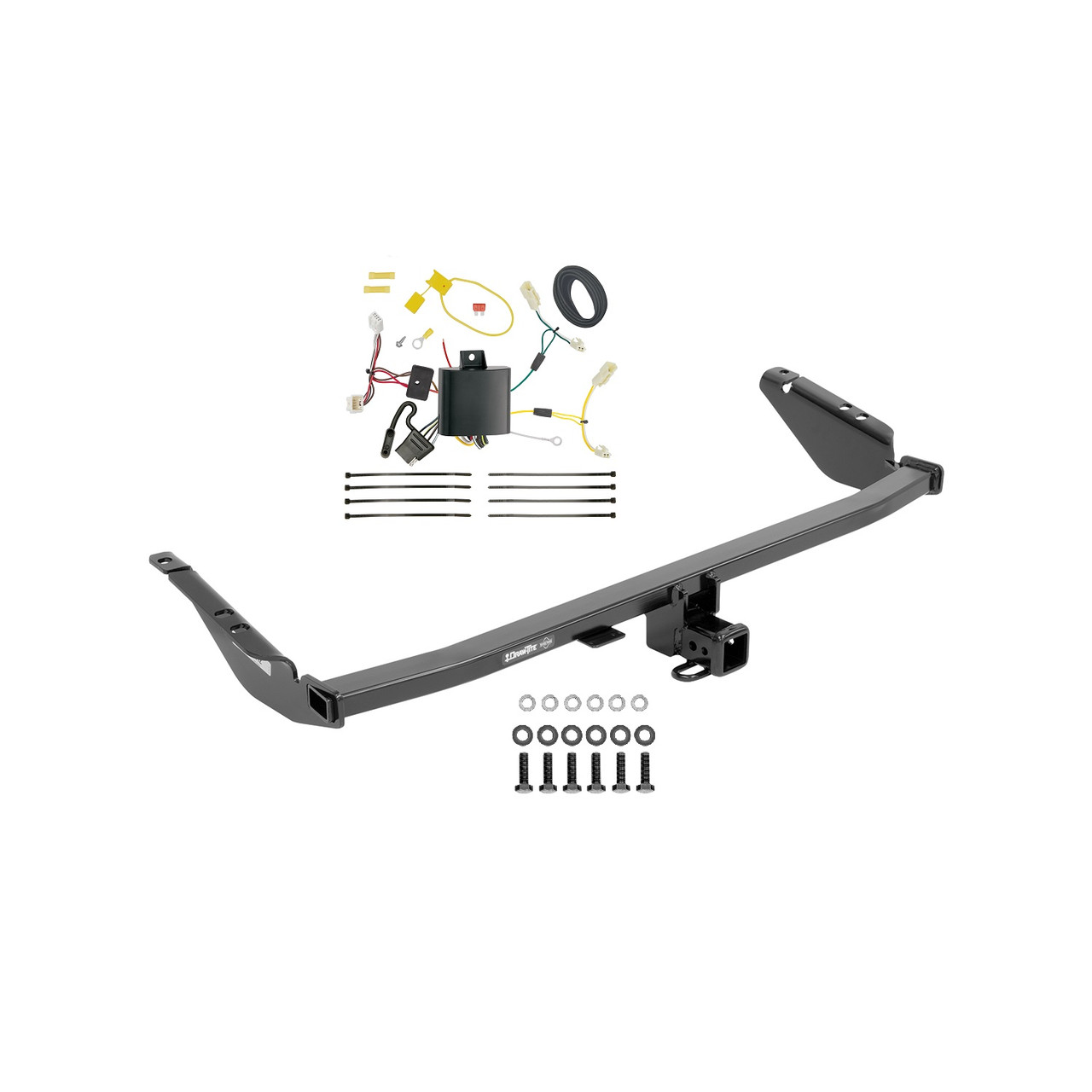 2015-2020 Toyota Sienna SE Draw-tite Class 3 Trailer Hitch, 2 Inch Square Receiver Bundle w/ Plug-n-Play T-One Wiring Harness 76112