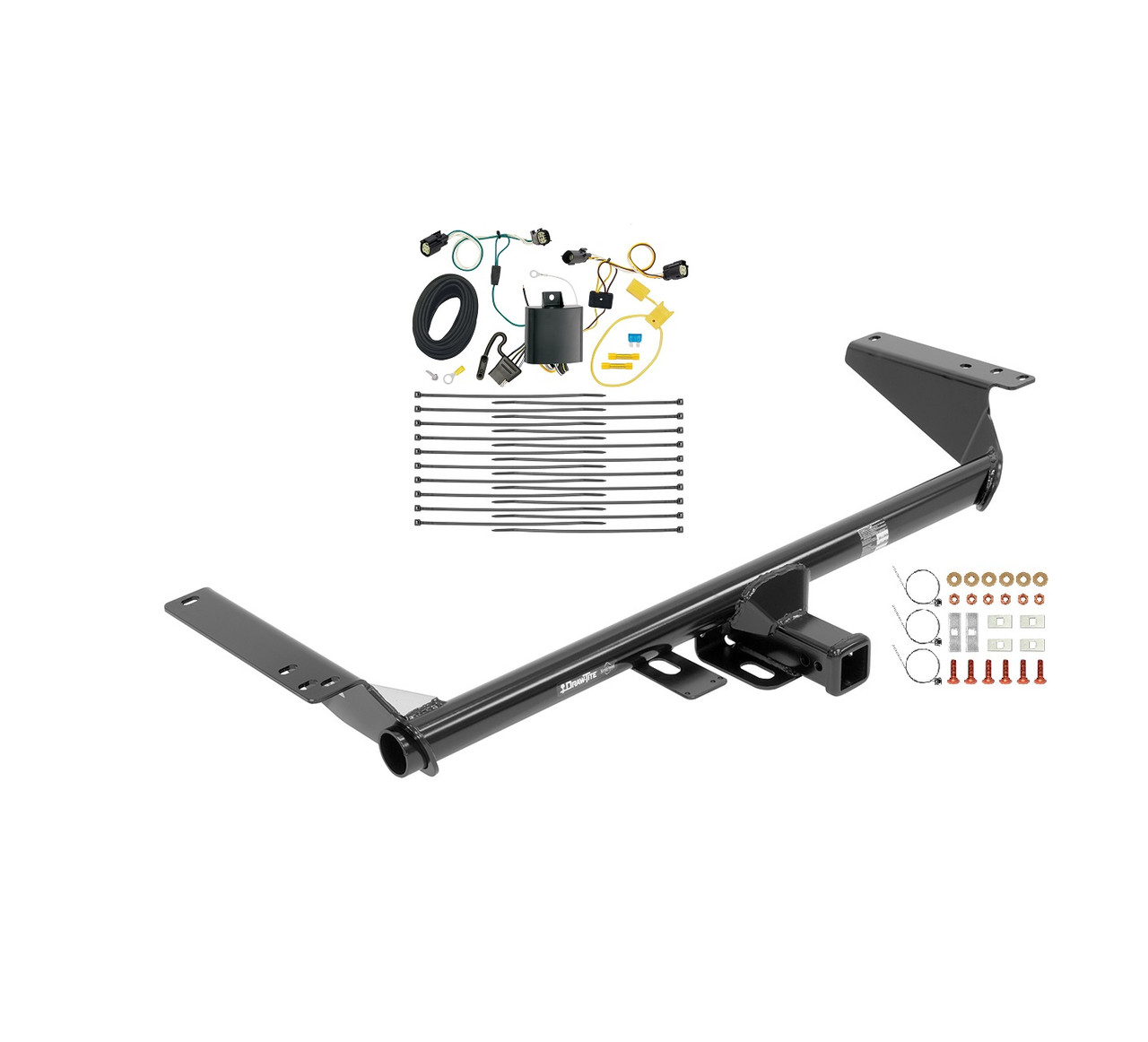 2018-2019 Chrysler Pacifica Touring Plus Draw-tite Class 3 Trailer Hitch, 2 Inch Square Receiver Bundle w/ Plug-n-Play T-One Wiring Harness