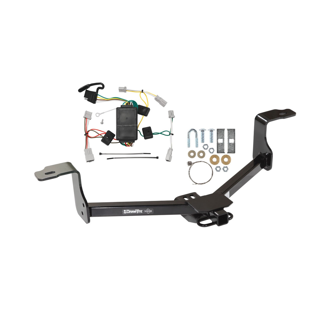 2008-2012 Honda Accord Sedan Draw-tite Class 1 Trailer Hitch, 1-1/4 Inch Square Receiver Bundle w/ Plug-n-Play T-One Wiring Harness