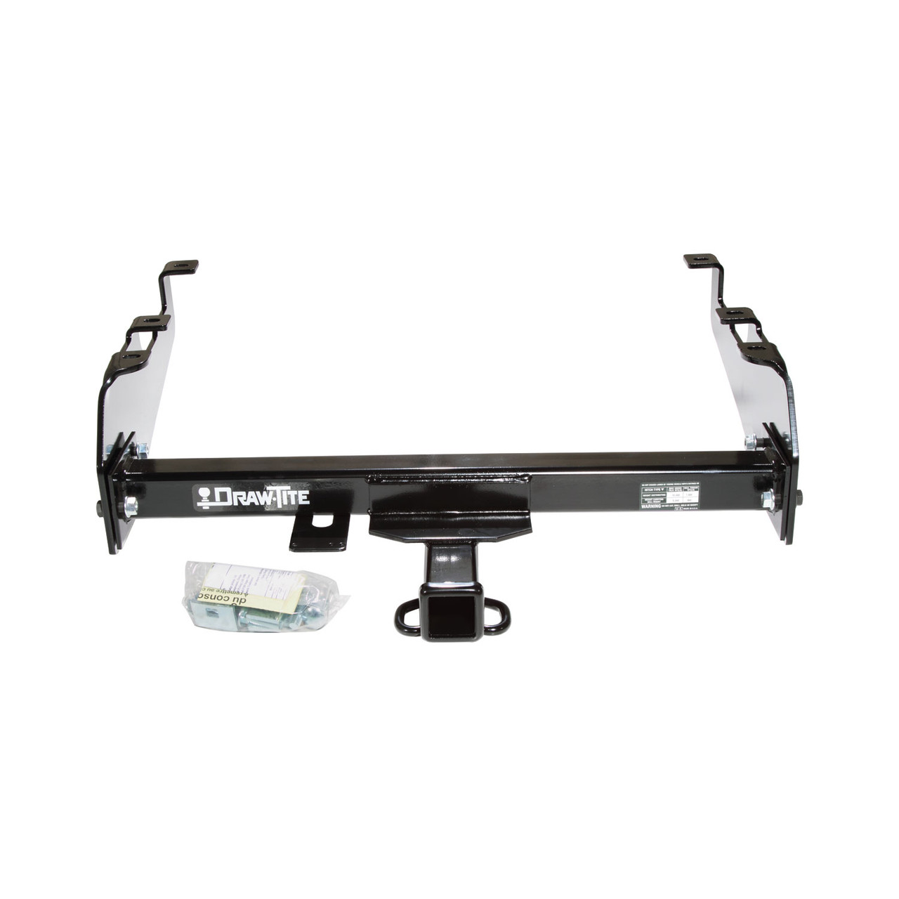 1986-1993 Dodge W350 w/Deep Drop Bumper Draw-tite Class 3 Trailer Hitch, 2 Inch Square Receiver Bundle w/ Plug-n-Play T-One Wiring Harness