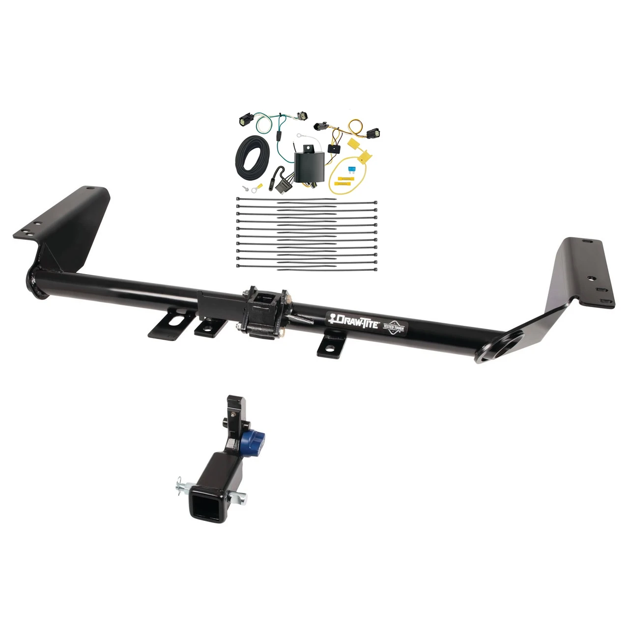 2017-2020 Chrysler Pacifica Touring L Draw-tite Hidden Hitch Completely Hidden Trailer Hitch 2 Inch Removable Receiver Bundle w/ Plug-n-Play T-One Wiring Harness