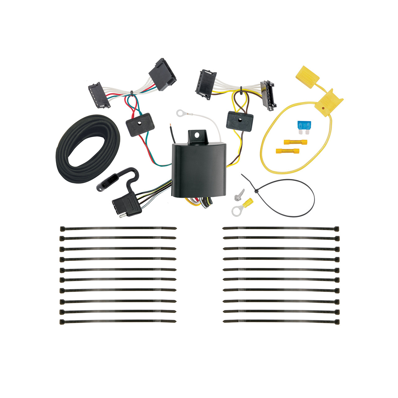 2010-2013 Freightliner Sprinter 3500 Except w/Factory Step Bumper Draw-tite Class 4 Trailer Hitch, 2 Inch Square Receiver Bundle w/ Plug-n-Play T-One Wiring Harness