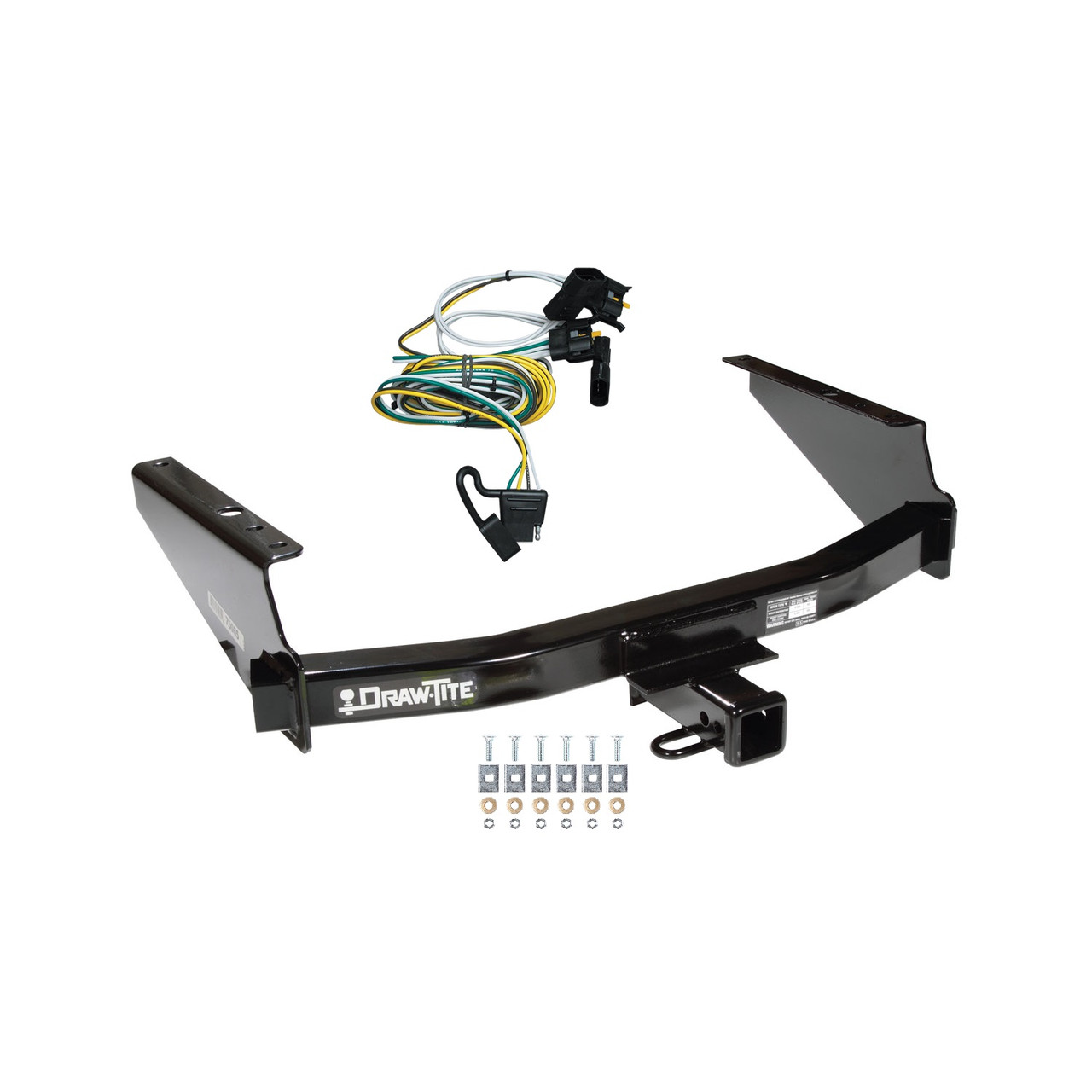 2004-2004 Ford F-150 Heritage Flareside Draw-tite Class 3 Trailer Hitch, 2 Inch Square Receiver Bundle w/ Plug-n-Play T-One Wiring Harness