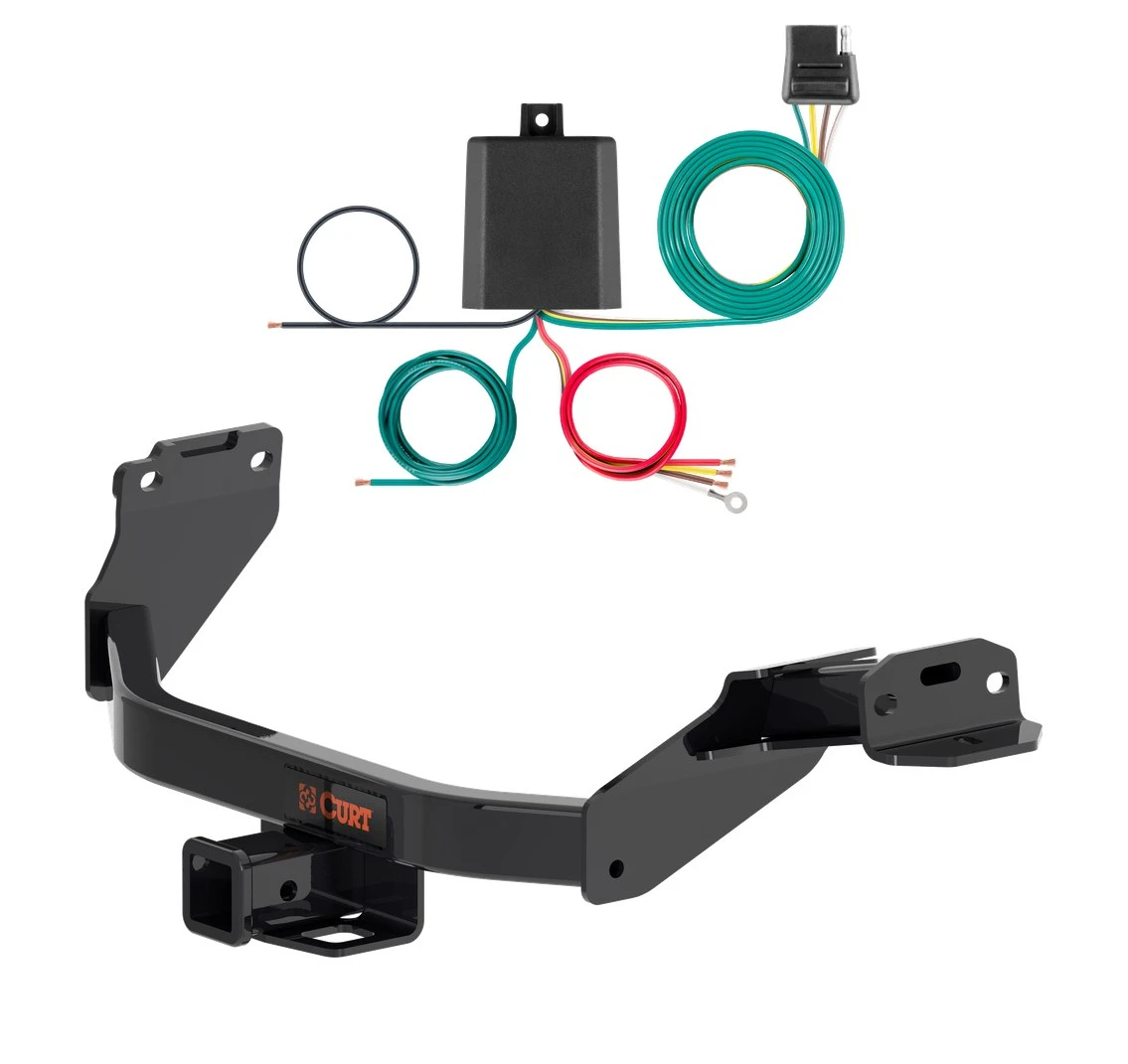 2024 - 2026 Hyundai Santa Fe Curt 2", Class 3 Trailer Tow Hitch + 4-flat Wiring Kit 13609