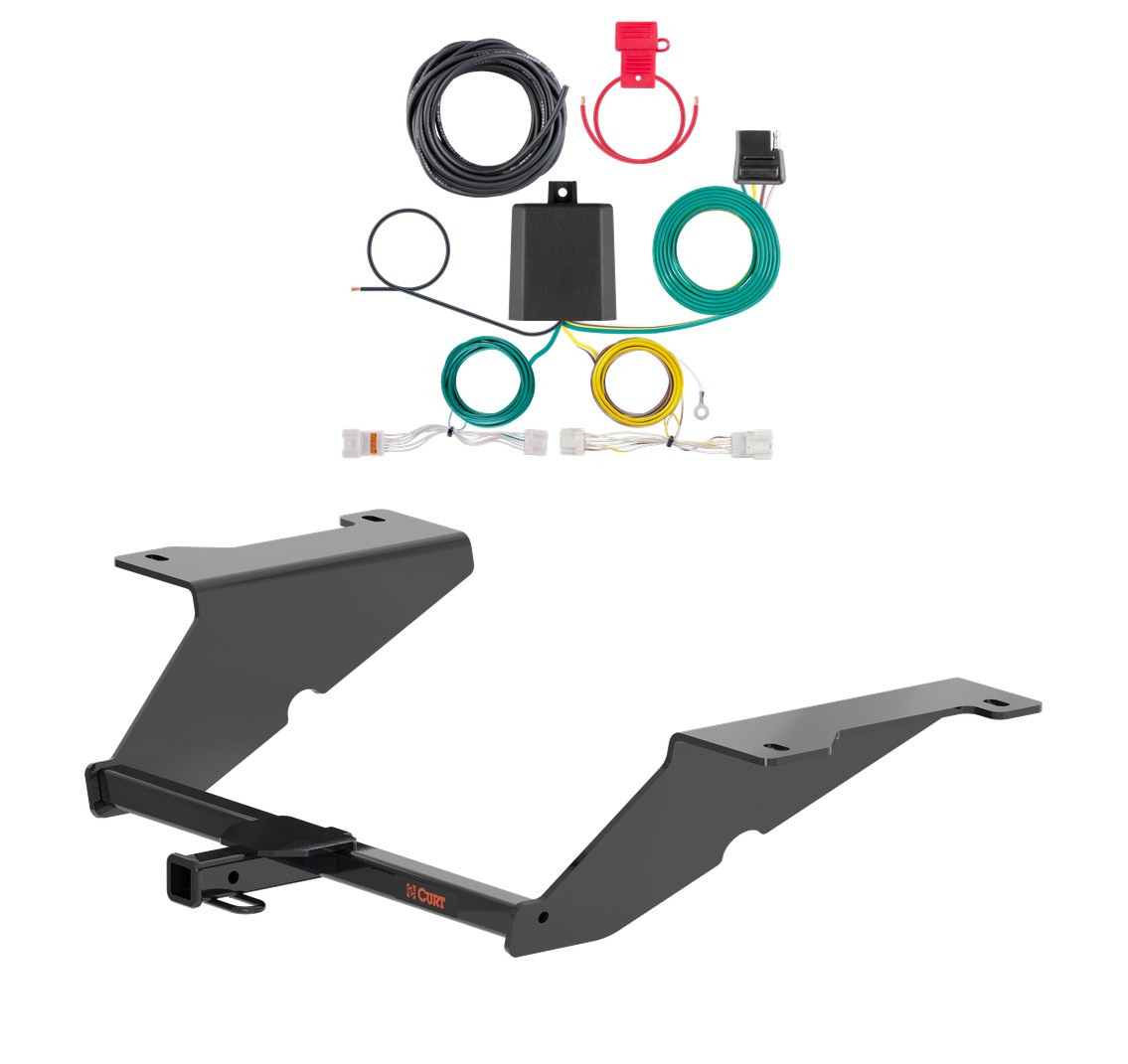 2024 - 2026 Hyundai Sonata Excluding N Line Curt 1-1/4", Class 1 Trailer Tow Hitch + 4-flat Wiring Kit 11673