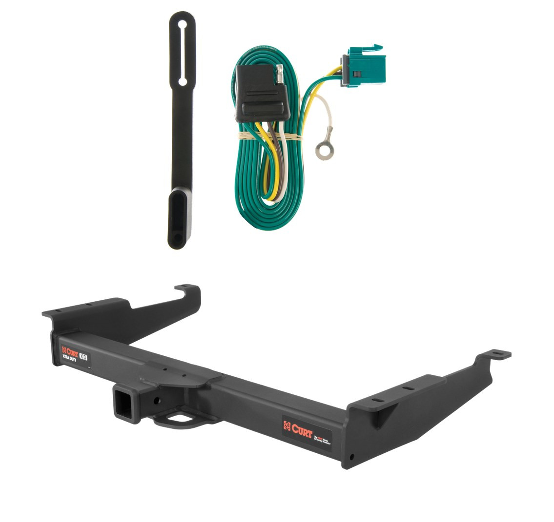 2000 - 2002 Chevrolet Express 1500 Curt 2", Class 5 Trailer Tow Hitch + 4-flat Wiring Kit 15320