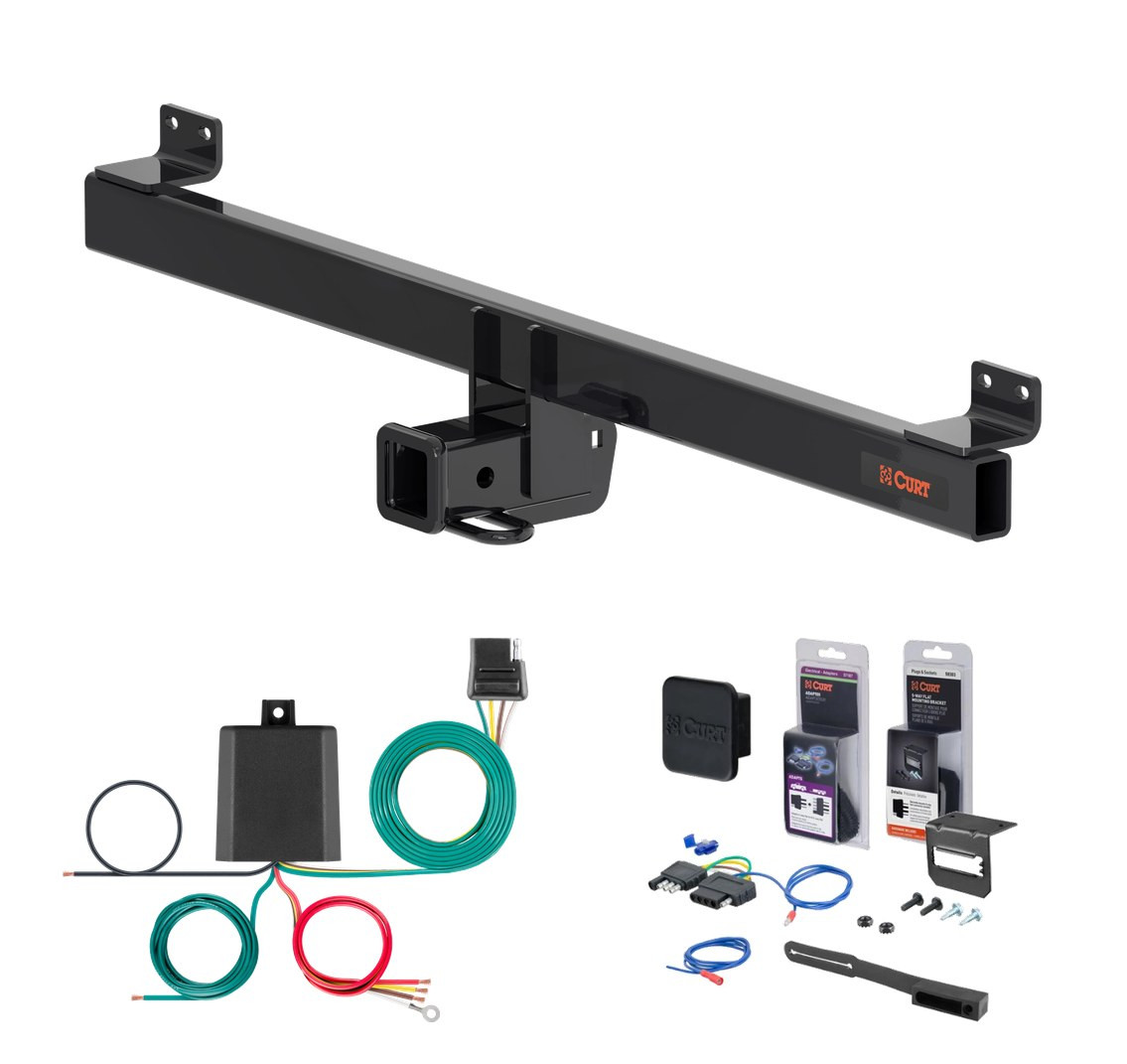 2025 - 2026 Acura ADX Curt 2" Class 3 Trailer Tow Hitch + 5-Flat Wiring Kit Tow Boat/Utility Trailer with Surge Brakes 13645