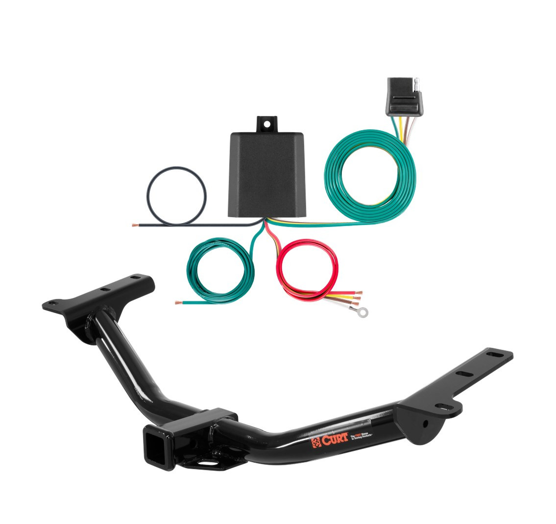 2009 - 2011 Dodge Journey Curt 2", Class 3 Trailer Tow Hitch + 4-flat Wiring Kit 13201