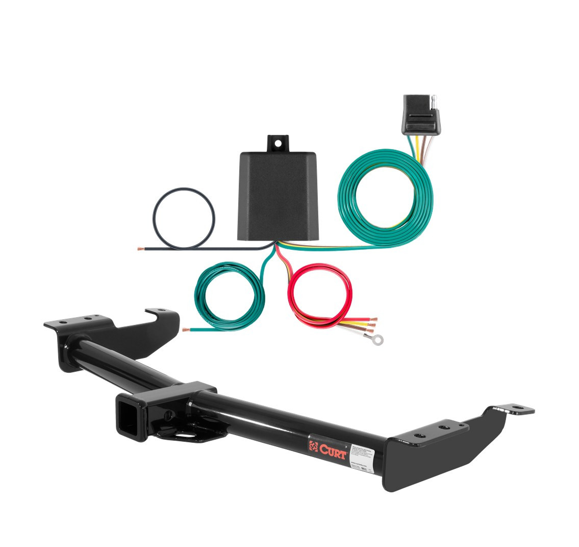 2000 - 2003 Ford E-150 Curt 2", Class 3 Trailer Tow Hitch + 4-flat Wiring Kit 13055