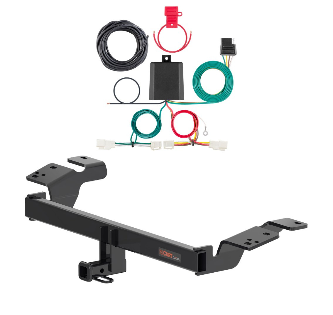 2022 - 2023 Lexus ES300h Curt 1-1/4", Class 1 Trailer Tow Hitch + 4-flat Wiring Kit 11576
