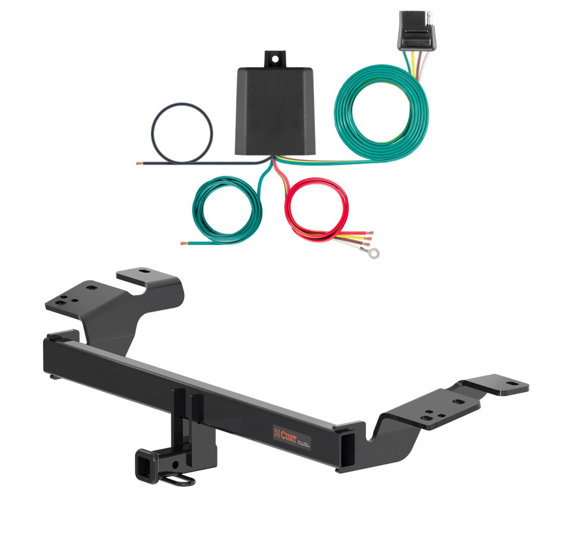 2024 - 2025 Lexus ES300h Curt 1-1/4", Class 1 Trailer Tow Hitch + 4-flat Wiring Kit 11576