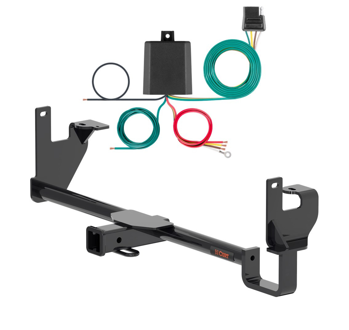 2019 - 2022 Lexus UX200 Curt 2", Class 3 Trailer Tow Hitch + 4-flat Wiring Kit 13583