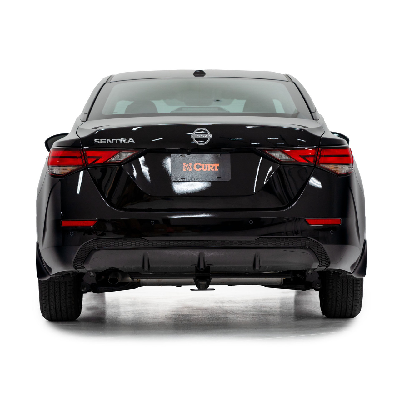 2020 - 2026 Nissan Sentra Excluding S Curt 1-1/4" Class 1 Trailer Tow Hitch + 5-Flat Wiring Kit Tow Boat/Utility Trailer with Surge Brakes 11688