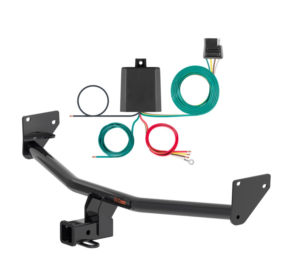 2024 - 2025 Hyundai Kona N Line Curt 2", Class 3 Trailer Tow Hitch + 4-flat Wiring Kit 13608